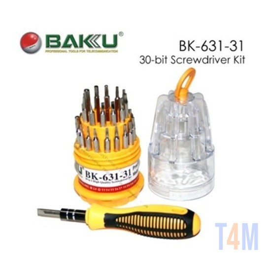 BAKU BK-631-31 STAINLESS STEEL TIPS 31 IN 1 INTERCHANGEABLE PRICISION SCREWDRIVER SET